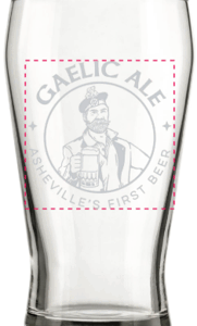 Gaelic Ale Glass 16oz (36 glasses per case)
